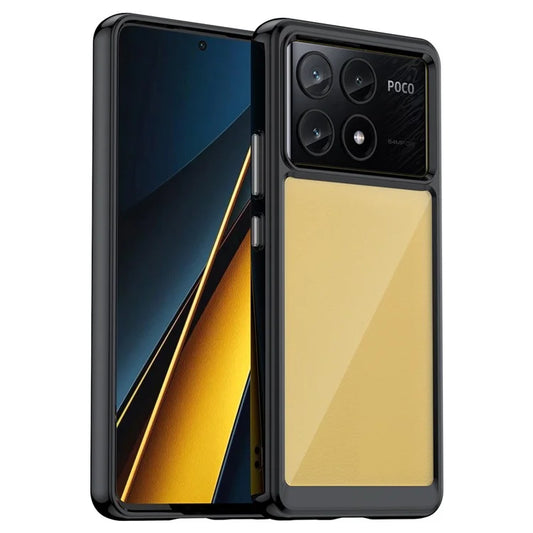 For Xiaomi Poco X6 Pro 5G / Redmi K70E 5G Case TPU Frame Clear Acrylic Back Cover