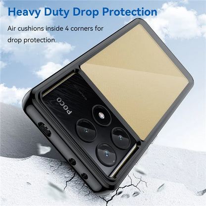 For Xiaomi Poco X6 Pro 5G / Redmi K70E 5G Case TPU Frame Clear Acrylic Back Cover