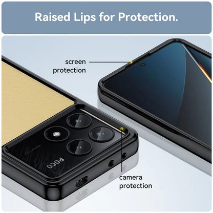 For Xiaomi Poco X6 Pro 5G / Redmi K70E 5G Case TPU Frame Clear Acrylic Back Cover