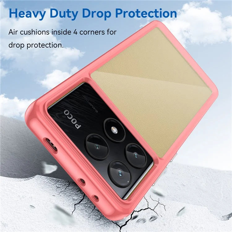 For Xiaomi Poco X6 Pro 5G / Redmi K70E 5G Case TPU Frame Clear Acrylic Back Cover