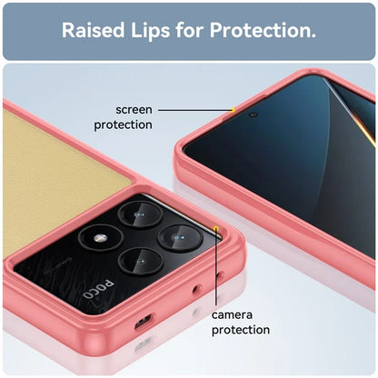 For Xiaomi Poco X6 Pro 5G / Redmi K70E 5G Case TPU Frame Clear Acrylic Back Cover