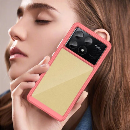 For Xiaomi Poco X6 Pro 5G / Redmi K70E 5G Case TPU Frame Clear Acrylic Back Cover