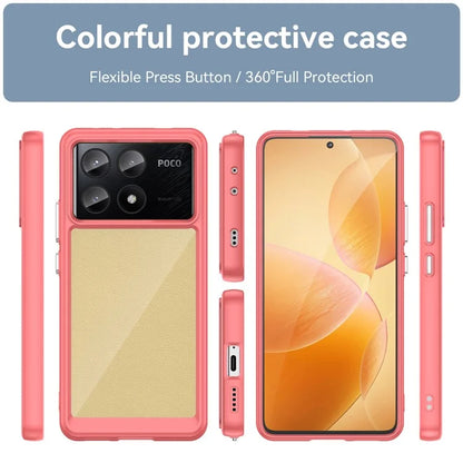 For Xiaomi Poco X6 Pro 5G / Redmi K70E 5G Case TPU Frame Clear Acrylic Back Cover
