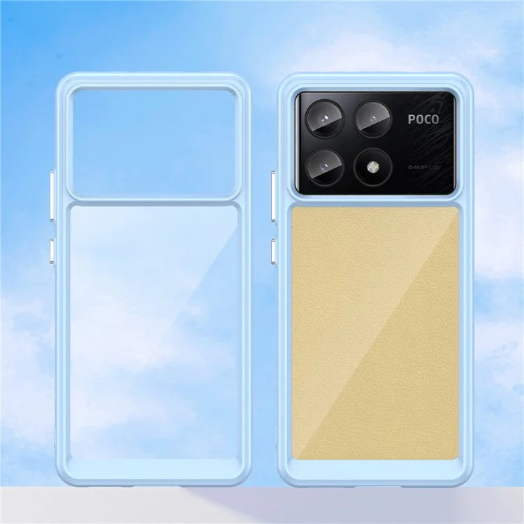 For Xiaomi Poco X6 Pro 5G / Redmi K70E 5G Case TPU Frame Clear Acrylic Back Cover