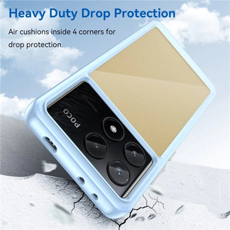 For Xiaomi Poco X6 Pro 5G / Redmi K70E 5G Case TPU Frame Clear Acrylic Back Cover
