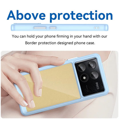 For Xiaomi Poco X6 Pro 5G / Redmi K70E 5G Case TPU Frame Clear Acrylic Back Cover
