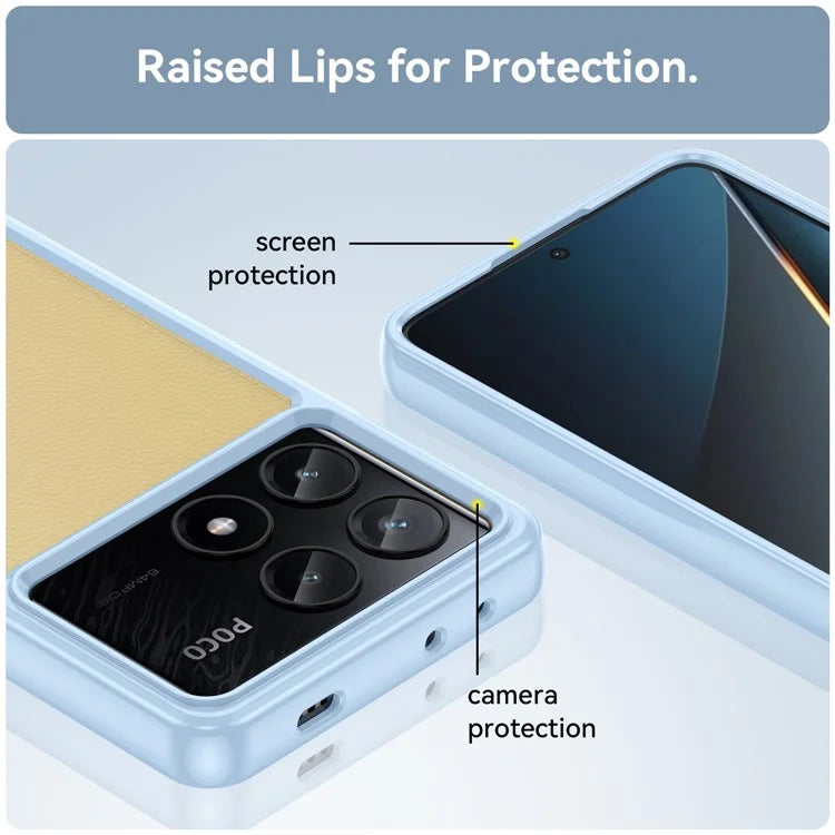 For Xiaomi Poco X6 Pro 5G / Redmi K70E 5G Case TPU Frame Clear Acrylic Back Cover