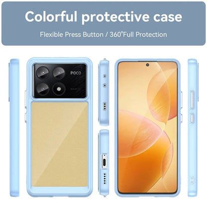 For Xiaomi Poco X6 Pro 5G / Redmi K70E 5G Case TPU Frame Clear Acrylic Back Cover