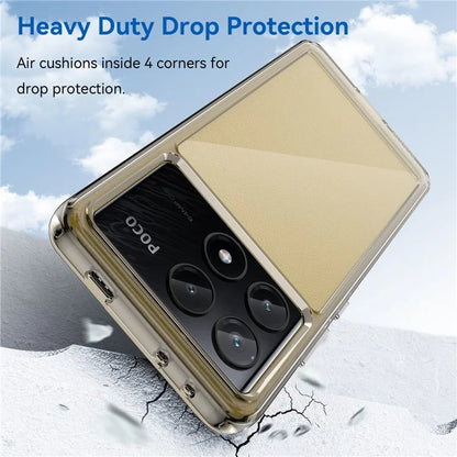 For Xiaomi Poco X6 Pro 5G / Redmi K70E 5G Case TPU Frame Clear Acrylic Back Cover