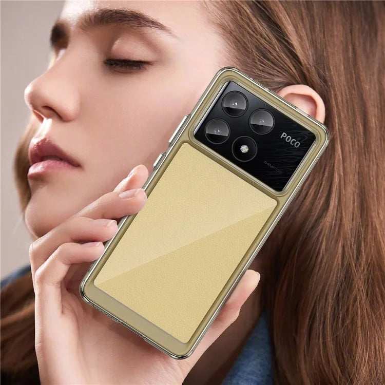 For Xiaomi Poco X6 Pro 5G / Redmi K70E 5G Case TPU Frame Clear Acrylic Back Cover