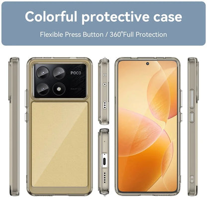 For Xiaomi Poco X6 Pro 5G / Redmi K70E 5G Case TPU Frame Clear Acrylic Back Cover