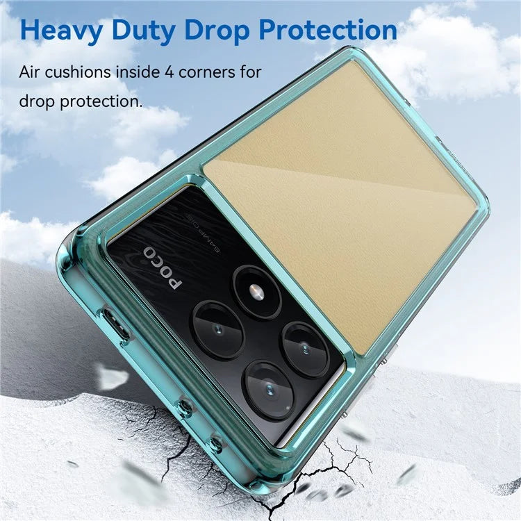 For Xiaomi Poco X6 Pro 5G / Redmi K70E 5G Case TPU Frame Clear Acrylic Back Cover