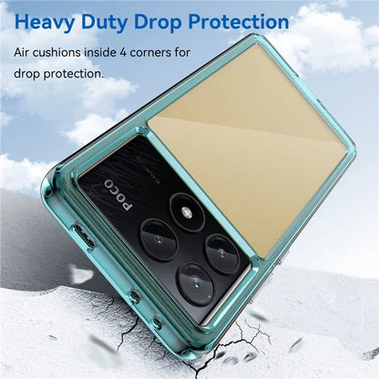 For Xiaomi Poco X6 Pro 5G / Redmi K70E 5G Case TPU Frame Clear Acrylic Back Cover