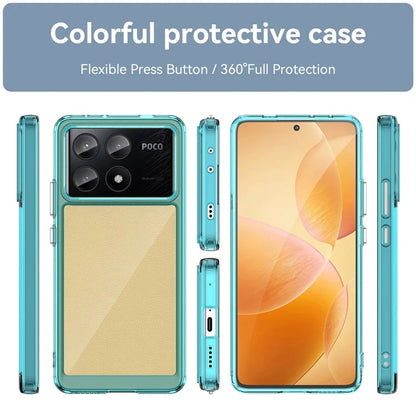 For Xiaomi Poco X6 Pro 5G / Redmi K70E 5G Case TPU Frame Clear Acrylic Back Cover