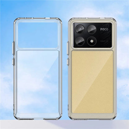 For Xiaomi Poco X6 Pro 5G / Redmi K70E 5G Case TPU Frame Clear Acrylic Back Cover