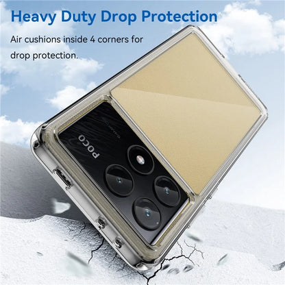 For Xiaomi Poco X6 Pro 5G / Redmi K70E 5G Case TPU Frame Clear Acrylic Back Cover