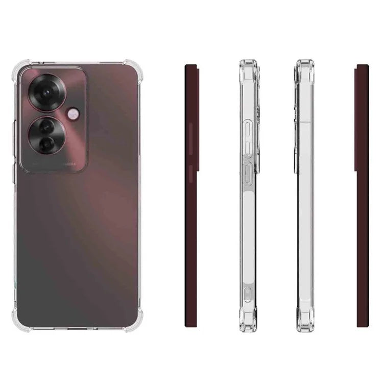 IDEWEI For Oppo Reno11 F 5G Case Airbag Phone Cover Soft TPU Transparent Phone Shell