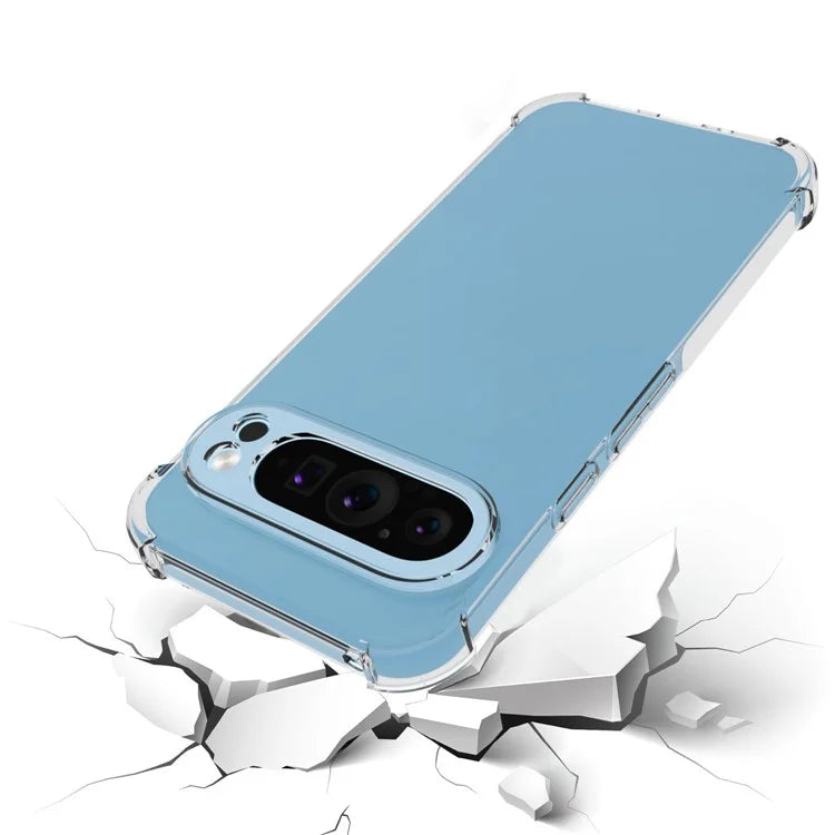 IDEWEI For Google Pixel 9 Clear Back Cover Soft TPU Phone Case Transparent Phone Shell