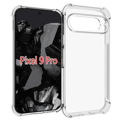 IDEWEI For Google Pixel 9 Pro Clear Case Four Corners Airbag Soft TPU Shockproof Phone Cover