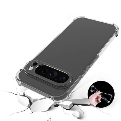 IDEWEI For Google Pixel 9 Pro Clear Case Four Corners Airbag Soft TPU Shockproof Phone Cover