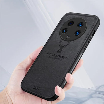 For Xiaomi 14 Ultra Case Deer Pattern PU Leather+PC+TPU Slim Phone Cover