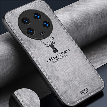 For Xiaomi 14 Ultra Case Deer Pattern PU Leather+PC+TPU Slim Phone Cover