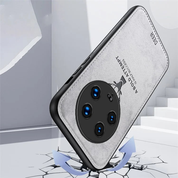 For Xiaomi 14 Ultra Case Deer Pattern PU Leather+PC+TPU Slim Phone Cover