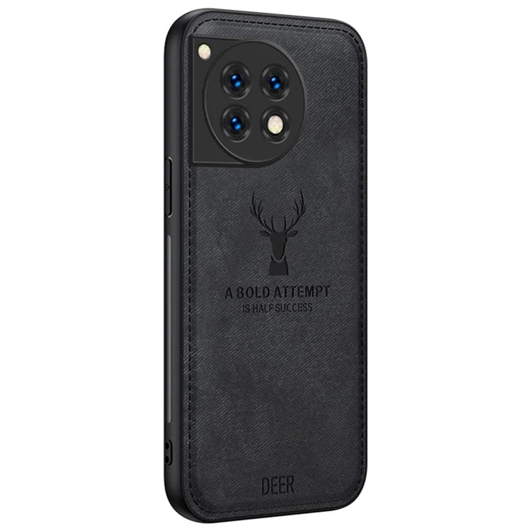 For OnePlus Ace 3 5G / 12R 5G Protective Case Deer Pattern PU Leather+PC+TPU Phone Cover