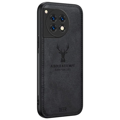 For OnePlus Ace 3 5G / 12R 5G Protective Case Deer Pattern PU Leather+PC+TPU Phone Cover