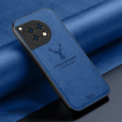 For OnePlus Ace 3 5G / 12R 5G Protective Case Deer Pattern PU Leather+PC+TPU Phone Cover