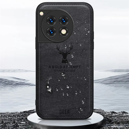 For OnePlus Ace 3 5G / 12R 5G Protective Case Deer Pattern PU Leather+PC+TPU Phone Cover