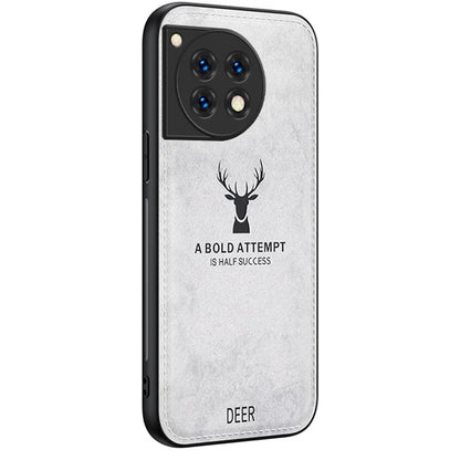 For OnePlus Ace 3 5G / 12R 5G Protective Case Deer Pattern PU Leather+PC+TPU Phone Cover
