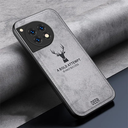 For OnePlus Ace 3 5G / 12R 5G Protective Case Deer Pattern PU Leather+PC+TPU Phone Cover