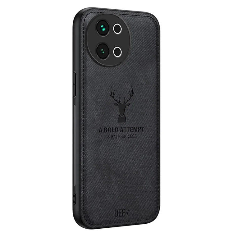 For vivo S18e 5G Shockproof Case Deer Pattern PU Leather+PC+TPU Phone Cover