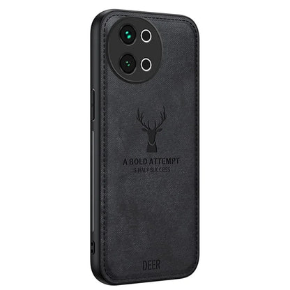 For vivo S18e 5G Shockproof Case Deer Pattern PU Leather+PC+TPU Phone Cover
