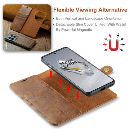 DG.MING for OnePlus 12 5G Case Detachable Split Leather Phone Cover with Stand Wallet