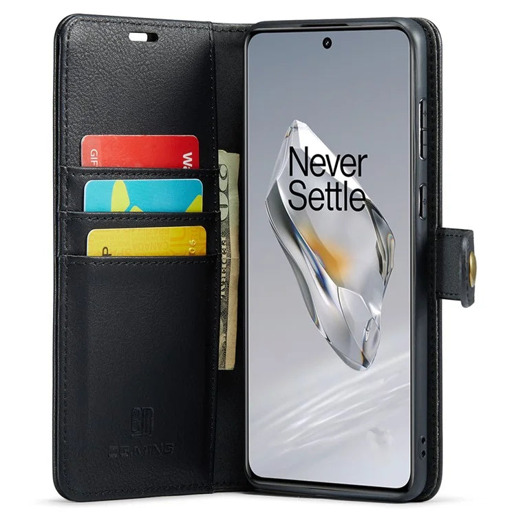 DG.MING for OnePlus 12 5G Case Detachable Split Leather Phone Cover with Stand Wallet