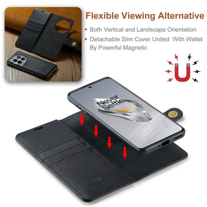 DG.MING for OnePlus 12 5G Case Detachable Split Leather Phone Cover with Stand Wallet