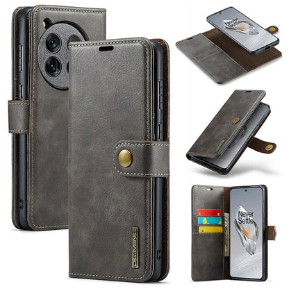 DG.MING for OnePlus 12 5G Case Detachable Split Leather Phone Cover with Stand Wallet
