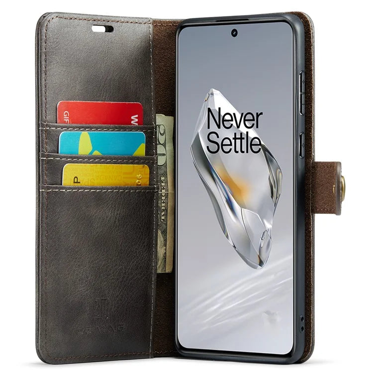 DG.MING for OnePlus 12 5G Case Detachable Split Leather Phone Cover with Stand Wallet