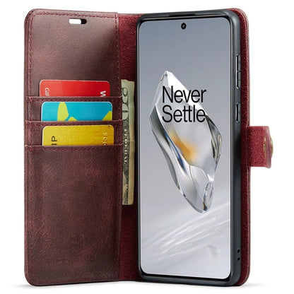 DG.MING for OnePlus 12 5G Case Detachable Split Leather Phone Cover with Stand Wallet