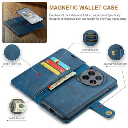 DG.MING for OnePlus 12 5G Case Detachable Split Leather Phone Cover with Stand Wallet