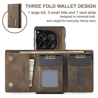 DG.MING M1 Series for OnePlus 12 5G Case Detachable Wallet Phone Cover