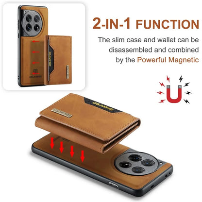 DG.MING M2 Series for OnePlus 12 5G Kickstand Case Detachable Magnetic Wallet Phone Cover