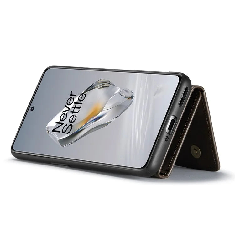 DG.MING M2 Series for OnePlus 12 5G Kickstand Case Detachable Magnetic Wallet Phone Cover