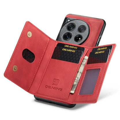 DG.MING M2 Series for OnePlus 12 5G Kickstand Case Detachable Magnetic Wallet Phone Cover