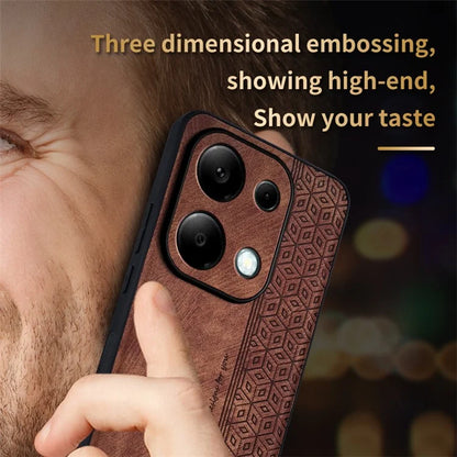 AZNS For Xiaomi Redmi Note 13 Pro 4G / Poco M6 Pro 4G Case Shockproof PU Leather Covered TPU Phone Shell