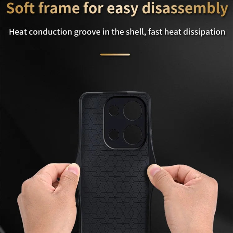 AZNS For Xiaomi Redmi Note 13 Pro 4G / Poco M6 Pro 4G Case Shockproof PU Leather Covered TPU Phone Shell