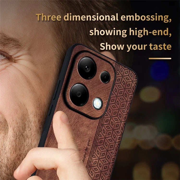 AZNS For Xiaomi Redmi Note 13 Pro 4G / Poco M6 Pro 4G Case Shockproof PU Leather Covered TPU Phone Shell