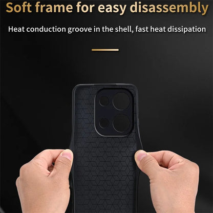 AZNS For Xiaomi Redmi Note 13 Pro 4G / Poco M6 Pro 4G Case Shockproof PU Leather Covered TPU Phone Shell